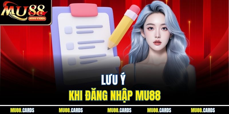 Lưu ý khi đăng nhập Mu88
